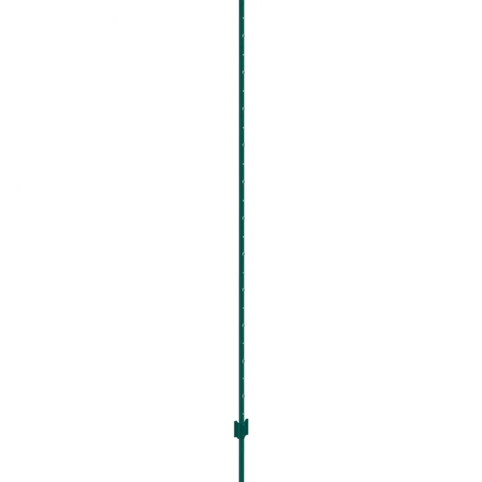 VEVOR 7 Feet Fence Post, 10 Pack U-Channel Heavy Duty Metal Fence Posts, Sturdy Steel Fence Stakes for Garden Yard, Lawn, Farms and Outdoor Wire Fencing, Green