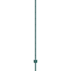 VEVOR 6 Feet Fence Post, 10 Pack U-Channel Heavy Duty Metal Fence Posts, Sturdy Steel Fence Stakes for Garden Yard, Lawn, Farms and Outdoor Wire Fencing, Green