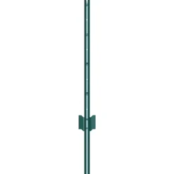 VEVOR 3 Feet Fence Post, 10 Pack U-Channel Heavy Duty Metal Fence Posts, Sturdy Steel Fence Stakes for Garden Yard, Lawn, Farms and Outdoor Wire Fencing, Green