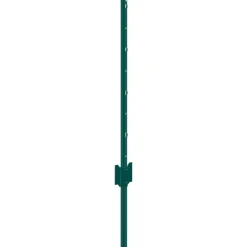 VEVOR 3 Feet Fence Post, 10 Pack U-Channel Heavy Duty Metal Fence Posts, Sturdy Steel Fence Stakes for Garden Yard, Lawn, Farms and Outdoor Wire Fencing, Green