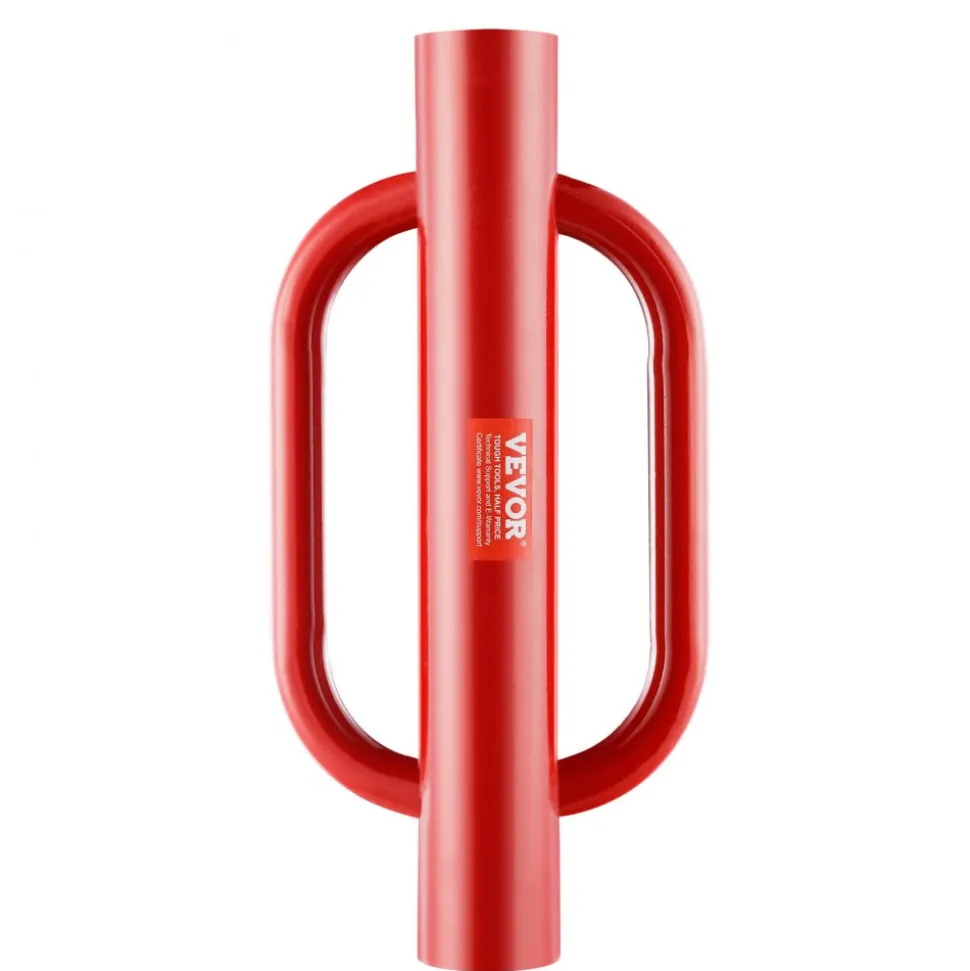 VEVOR Fence Post Driver with Handles, 4.11 in Inner Diameter T Post Pole Pounder, 22LB Heavy Duty Carbon Steel Hand Post Rammer, Farm Fencing Hole Digger for U Channel, Sign Pole, Wooden Post, Red