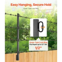 VEVOR Fence Post Extender, 12 Packs 32.1 in Barbed Wire Arm, Sturdy Steel Fence Height Extender, Flat or Surface Mounted  Barbed Wire Extension Arms, Protect Privacy and Prevent Pets Jumping Off