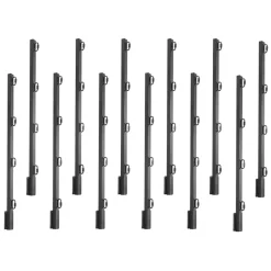 VEVOR Fence Post Extender, 12 Packs 32.1 in Barbed Wire Arm, Sturdy Steel Fence Height Extender, Flat or Surface Mounted Barbed Wire Extension Arms, Protect Privacy and Prevent Pets Jumping Off