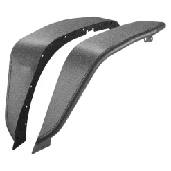 VEVOR Fender Flare, Front & Rear Jeep Fender Flares Compatible with 2007-2018 Jeep JK/JKU 2/4 Doors, Fine-Textured Black Paintable Off-Road Steel Liner Set, Fenders for Jeep JK, Rust-Resistant Coating