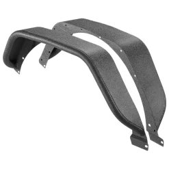 VEVOR Fender Flare, Front & Rear Jeep Fender Flares Compatible with 2018-2024 Jeeps JL/JLU 2/4 Doors, Off-Road Steel Liner Set with LED Lighting, Fine-Textured Black Paintable  Fenders for Jeep JL