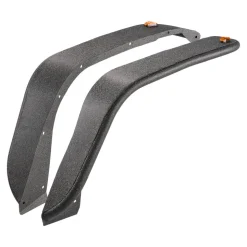 VEVOR Fender Flare, Front & Rear Jeep Fender Flares Compatible with 2018-2024 Jeeps JL/JLU 2/4 Doors, Off-Road Steel Liner Set with LED Lighting, Fine-Textured Black Paintable Fenders for Jeep JL