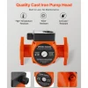 VEVOR F-15-58FC Cast Iron Circulator Pump, 17 GPM, AC 120V 20 ft Hot Water Recirculating Circulation Pump, 1-Inch Flange Connection, 3-Speed Adjustment, Quiet Operation, for Home Water Heating System