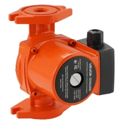 VEVOR F-15-58FC Cast Iron Circulator Pump, 17 GPM, AC 120V 20 ft Hot Water Recirculating Circulation Pump, 1-Inch Flange Connection, 3-Speed Adjustment, Quiet Operation, for Home Water Heating System