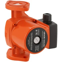 VEVOR F-007-F5-71FC Cast Iron Circulator Pump, 23 GPM, AC 120V 16 ft Hot Water Recirculating Circulation Pump, 1-Inch Flange Connection, 3-Speed Adjustment, Quiet Operation, for Home Heating System