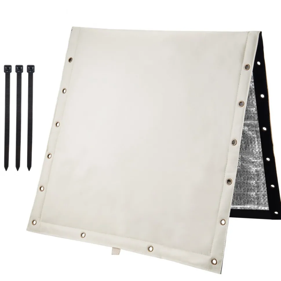 VEVOR Fiber Cotton Well Head Pump Cover, 24''W x 24''H, Pipe Insulation Cover Sprinkler Cover for Outside Backflow Valve Cover, 600D PVC Oxford Polyester Surface Aluminum Film Thermal Insulation Layer