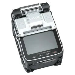 VEVOR Fiber Fusion Splicer 6 Motors with 6s Splicing & 15s Heating, 7800mAh Core Alignment Fiber Optical Splicer, 5