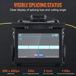 VEVOR Fiber Fusion Splicer 6-Motor, Core Alignment Fiber Optic Splicer 6s Splicing & 13s Heating, Fiber Splicer Machine with 5
