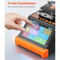 VEVOR Fiber Fusion Splicer 6 Motors, Core & Clad Alignment Fibers Optic Splicer with 6s Fast Splicing and 13s Heating, 5