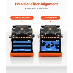 VEVOR Fiber Fusion Splicer 6 Motors, Core & Clad Alignment Fibers Optic Splicer with 6s Fast Splicing and 13s Heating, 5