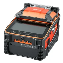 VEVOR Fiber Fusion Splicer 6 Motors, Core Alignment Fiber Optic Splicer 6s Splicing & 13s Heating, Fiber Splicer Machine with 5