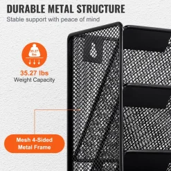 VEVOR File Wall Rack, One-Piece 16 Pockets Mesh Wall File Holder, Wall Mounted Magazine Mail Paper & Document Storage Folder, Metal Wall File Organizer with Nametag Label, for Office Home & School