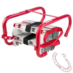 VEVOR Fire Escape Ladder, 3-Story 25FT Retractable Emergency Fire Ladder, Lightweight Aluminum Alloy Safety Escape Ladders with Sturdy Polyester Strap, Anti-Slip Rung & Wide Steps, 1000LBS Max Loading