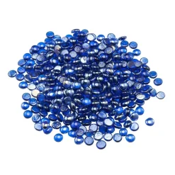 VEVOR Fire Glass, 10LBS / 4.5KG High-Temperature Resistant Fireplace Rocks, 1/2-Inch / 12.7 mm Reflective & Smokeless Firepit Glass Rock, High Luster Stone Landscaping for Fire Pit Table, Pacific Blue