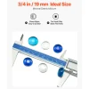 VEVOR Fire Glass, 10LBS / 4.5KG Smokeless & Fireplace Rocks, 3/4-Inch / 19.05 mm Reflective Firepit Glass Beads, High Luster Stone Landscaping for Fire Pit Table, Cobalt Blue + Caribbean Blue + Clear