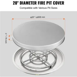 VEVOR Fire Pit Cover Lid, 20