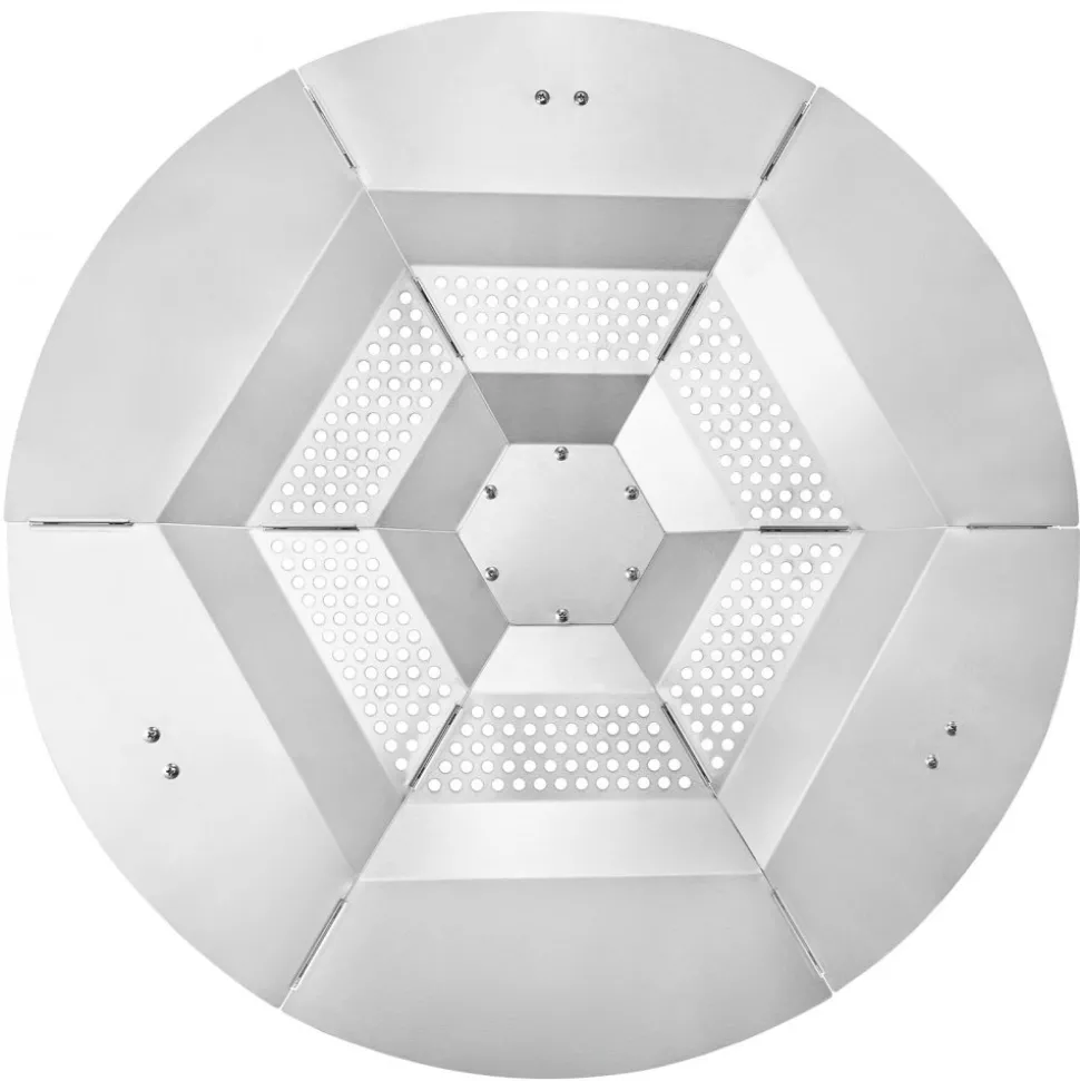 VEVOR Fire Pit Heat Deflector for Solo Stove Yukon, 27 inch Bonfire Round for Wood Burning Fire Pit, 304 Stainless Steel Heat Diffuser, Detachable Burner Cover Camping Accessories