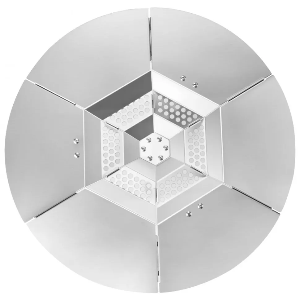 VEVOR Fire Pit Heat Deflector for Solo Stove Ranger, 20 inch Round for Wood Burning Fire Pit, 304 Stainless Steel Heat Diffuser, Detachable Burner Cover Camping Accessories
