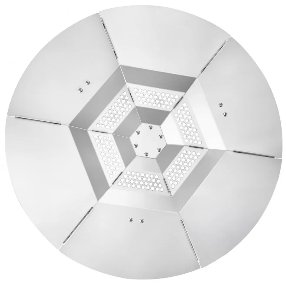 VEVOR Fire Pit Heat Deflector for Solo Stove Yukon, 25 inch Bonfire Round for Wood Burning Fire Pit, 304 Stainless Steel Heat Diffuser, Detachable Burner Cover Camping Accessories