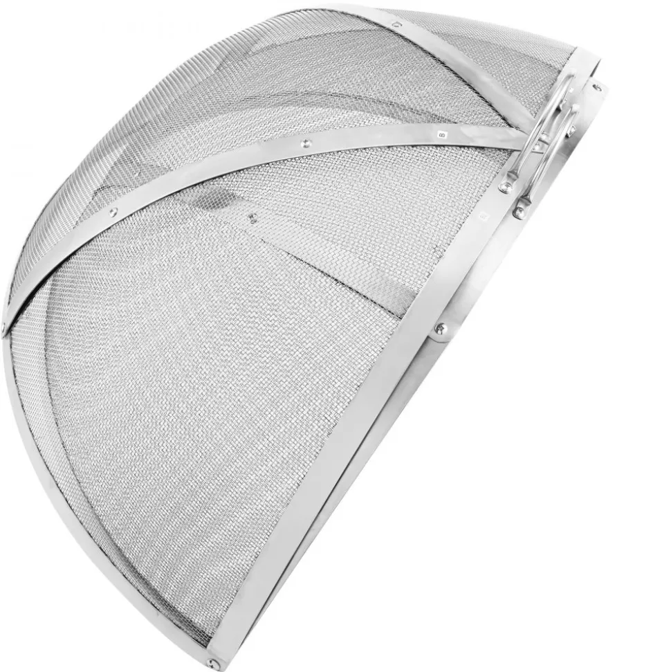 VEVOR Firepit Spark Screen Lid, 40" Diameter, Outdoor Firepit Ring Cover Round Accessories, Fire Pit Metal Cover, Easy-Opening Stainless Steel Fire Ring Covers for Outdoor Patio Fire Pits Backyard