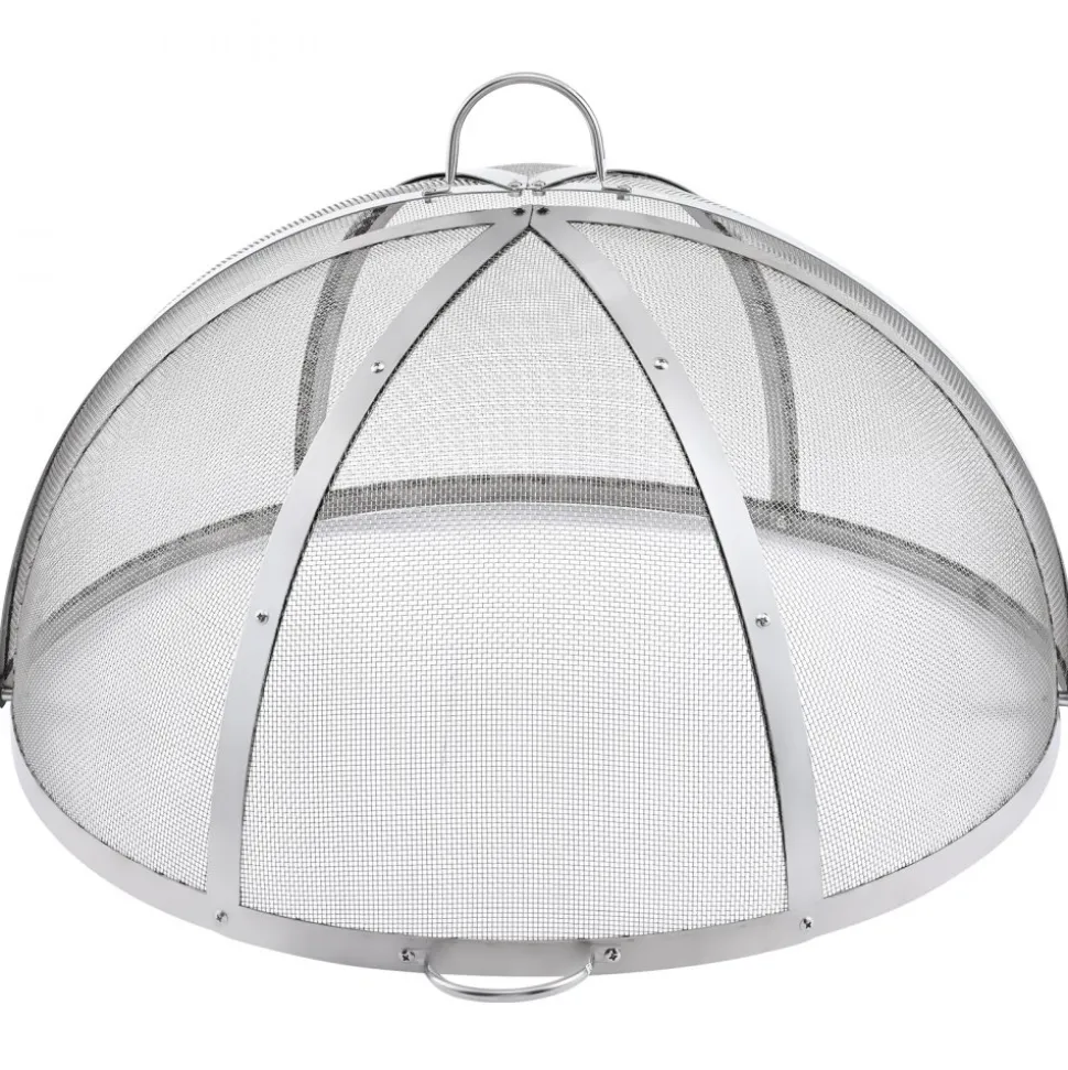 VEVOR Firepit Spark Screen Lid, 40" Diameter, Outdoor Firepit Ring Cover Round Accessories, Fire Pit Metal Cover, Easy-Opening Stainless Steel Fire Ring Covers for Outdoor Patio Fire Pits Backyard