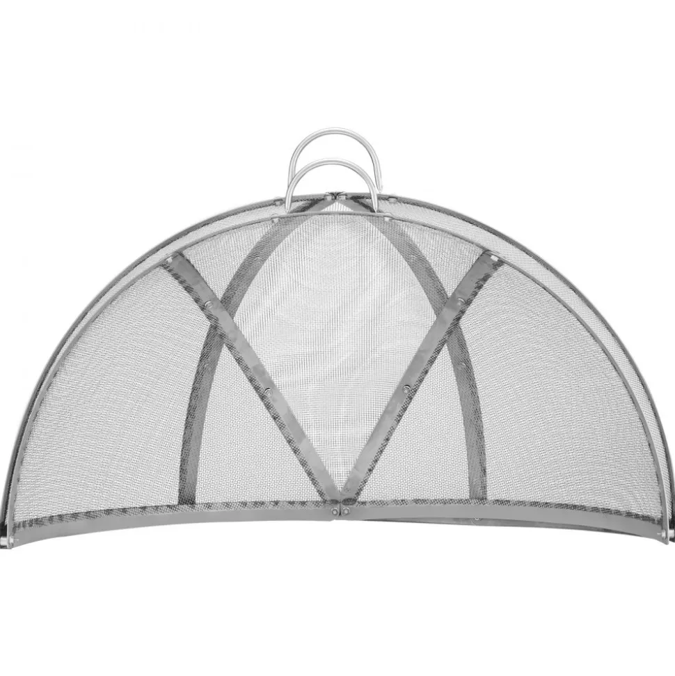 VEVOR Firepit Spark Screen Lid, 40" Diameter, Outdoor Firepit Ring Cover Round Accessories, Fire Pit Metal Cover, Easy-Opening Stainless Steel Fire Ring Covers for Outdoor Patio Fire Pits Backyard