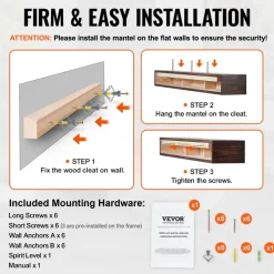 VEVOR Fireplace Mantel, 60