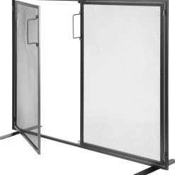 VEVOR Fireplace Screen 1 Panel with Door, Sturdy Iron Mesh Fireplace Screen, 38.98