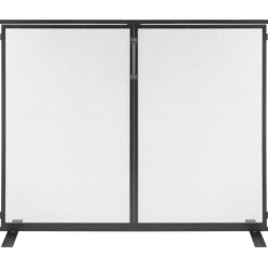 VEVOR Fireplace Screen 1 Panel with Door, Sturdy Iron Mesh Fireplace Screen, 38.98
