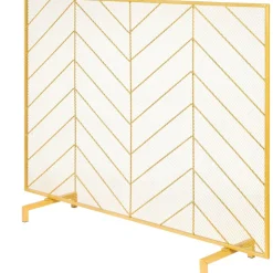 VEVOR Fireplace Screen Single Panel, Sturdy Iron Mesh Fireplace Screen, 38.6
