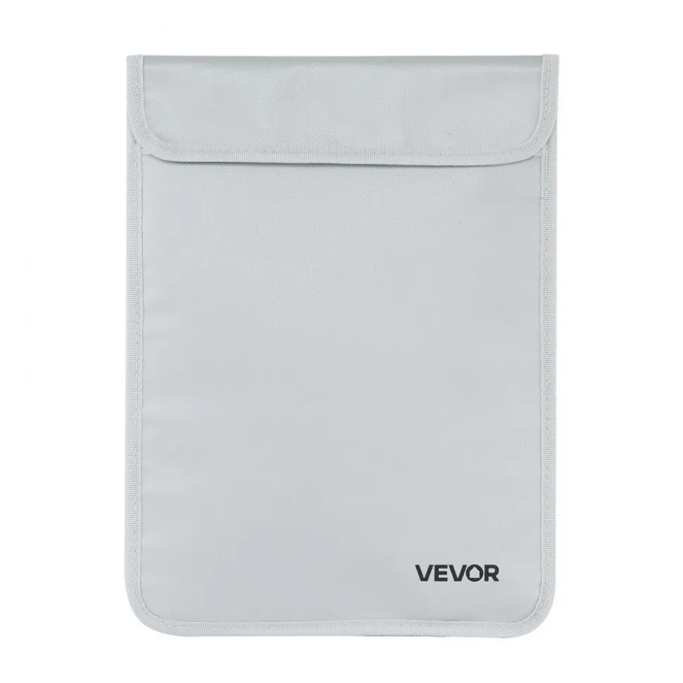 VEVOR Fireproof Document Bag, 2192 ℉ Heat Insulated Fireproof & Waterproof Bag with Smooth Zipper, Portable File Storage Organizer Home Office Travel Use, for Passports, Important Documents, Files
