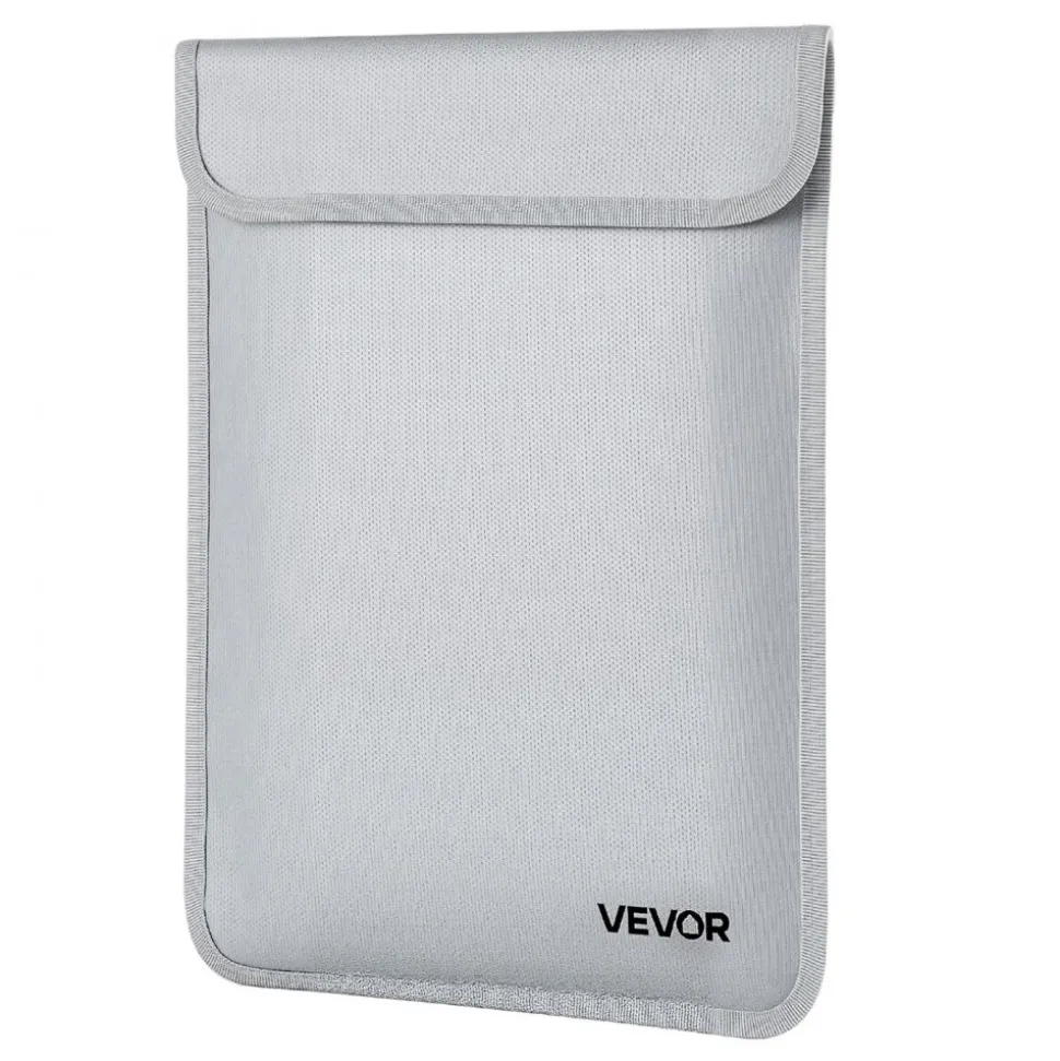 VEVOR Fireproof Document Bag, 2192 ℉ Heat Insulated Fireproof & Waterproof Bag with Smooth Zipper, Portable File Storage Organizer Home Office Travel Use, for Passports, Important Documents, Files