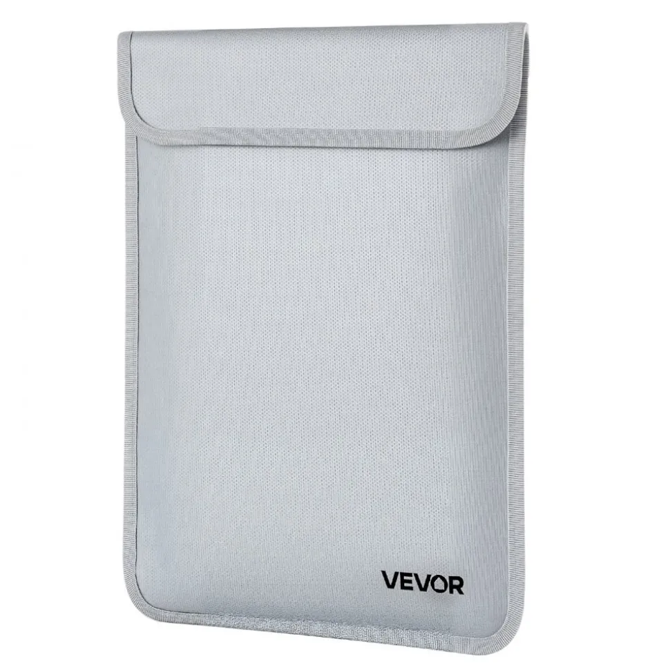VEVOR Fireproof Document Bag, 2192 ℉ Heat Insulated Fireproof & Waterproof Bag with Smooth Zipper, Portable File Storage Organizer Home Office Travel Use, for Passports, Important Documents, Files