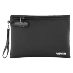 VEVOR Fireproof Document Bag, 1832 ℉ Heat Insulated Fireproof & Waterproof Bag, Portable Multi-Layer File Storage Security Organizer Home Office Travel Use, for Passports, Important Documents, Files