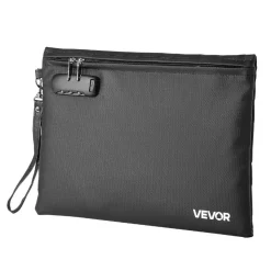 VEVOR Fireproof Document Bag, 1832 ℉ Heat Insulated Fireproof & Waterproof Bag, Portable Multi-Layer File Storage Security Organizer Home Office Travel Use, for Passports, Important Documents, Files