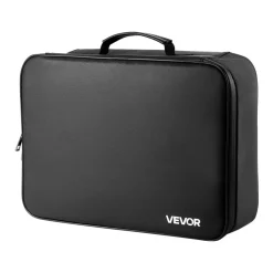 VEVOR Fireproof Document Box, 1832 ℉ Heat Insulated Fireproof & Waterproof Box with Lock, Portable Multi-Layer Home Office Travel File Storage Organizer, for Passports, Important Documents, Files