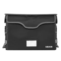 VEVOR Fireproof Document Box, 1832 ℉ Heat Insulated Fireproof & Waterproof Box with Lock, Portable File Storage Security Organizer Home Office Travel Use, for Passports, Important Documents & Files
