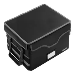 VEVOR Fireproof Document Box, 1832 ℉ Heat Insulated Fireproof & Waterproof Box with Lock, Portable File Storage Security Organizer Home Office Travel Use, for Passports, Important Documents & Files