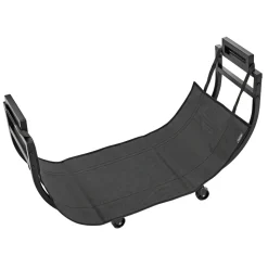 VEVOR Firewood Rack 31.69 Inch Heavy Duty Indoor Fire Wood Storage Holder, for Fireplace Patio Deck, 180 lbs Load Capacity, 4 Locking Swivel Casters, Log Stacker Stand Metal Wood Pile Organizer, Black