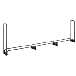 VEVOR Firewood Rack with Waterproof Cover, 150 x 14 x 46 in Outdoor Firewood Holder, 660lb Weight Capacity, 1/2 Cord Log Holder, Half-Covered, Powder-coated Wood Storage Rack for Fireplace Deck