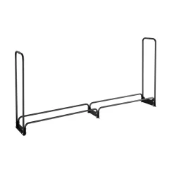 VEVOR Firewood Rack with Waterproof Cover, 8 ft Outdoor Firewood Holder, 1/2 Cord Storage Metal Log Holder, 660lb Max Weight Capacity, Top Covered, Powder-Coated Wood Storage Rack for Fireplace Deck