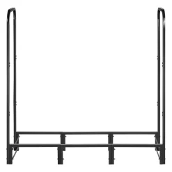 VEVOR Firewood Rack with Waterproof Cover, 4 ft Outdoor Firewood Holder, 1/4 Cord Storage Metal Log Holder, 400lb Max Weight Capacity, Top Covered, Powder-Coated Wood Storage Rack for Fireplace Deck