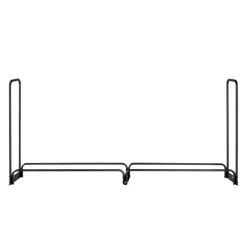 VEVOR Firewood Rack with Waterproof Cover, 101 x 14 x 46 in Outdoor Firewood Holder, 660lb Weight Capacity, 1/2 Cord Log Holder, Half-Covered, Powder-coated Wood Storage Rack for Fireplace Deck