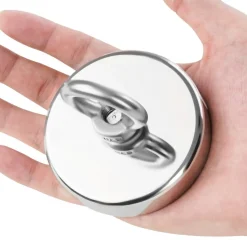 VEVOR Fishing Magnet, 700 LBS/318 Kg Pulling Force Super Strong Neodymium Fishing Magnet, Rare Earth Magnet with Handle Diameter 2.36 in/60 mm for Retrieving in River, Magnetic Fishing, Heavy Hanging