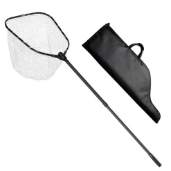 VEVOR Fishing Net, Foldable Landing Nets with Telescopic Handle, Portable Lightweight and Stronger 6063 Aluminum Fish Gear, Soft Silicone Fish-Friendly Mesh, for Kayak, Boat, Bank, Pond, Gifts for Men