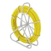 VEVOR Fish Tape Fiberglass, 600 ft, 5/16 in, Duct Rodder Fishtape Wire Puller, Cable Running Rod with Steel Reel Stand, 3 Pulling Heads, Fishing Tools for Walls and Electrical Conduit, Non-Conductive